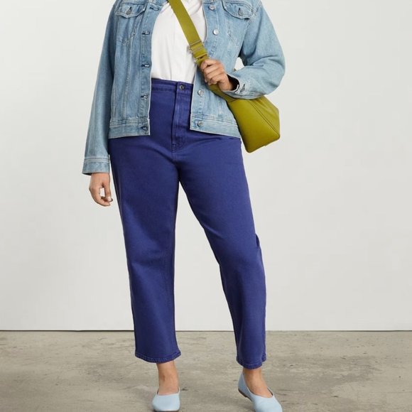 Everlane Denim - Everlane The Curvy Way-High Jean Archroma Deep Lapis Sz 32 NWT